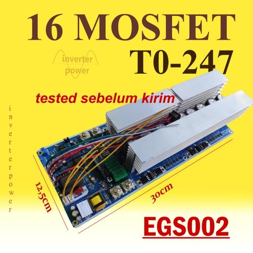 Jual KIT INVERTER PURE SINE WAVE EGS002 model TO247 16 MOSFET 2000w