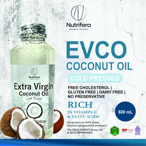 Jual NUTRIFERA EVCO Extra Virgin Coconut Oil 500ml Cold Pressed/Minyak