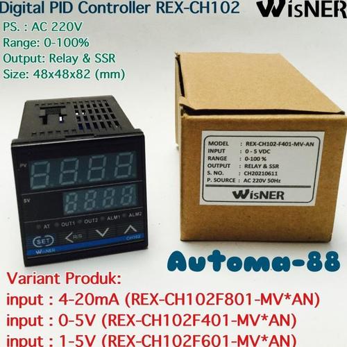 Jual REX-C100 CONTROLLER INPUT 4-20MA / 0-5V / 1-5V / 0-10V OUTPUT ...