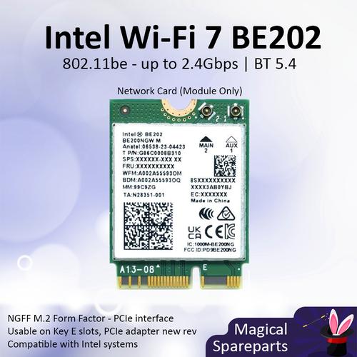 Jual Intel Wi-Fi 7 BE202 NGFF M.2 Wireless Network Card WiFi BT ...