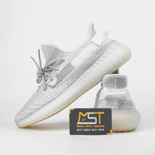Jual Sepatu Yeezy 350 Boost V2 Static White Laces Reflective
