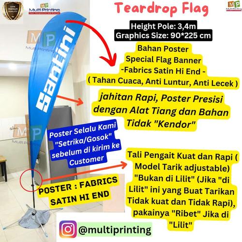 3 Meter über Dem Himmel 3 Teil Promo Flag Banner+ Teardrop Flag 3 meter+ Teardrop Banner 3m + Flag