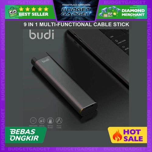 Jual BUDI Cable Stick 9 in 1 Multifunctional USB Adapter TF SIM Card ...
