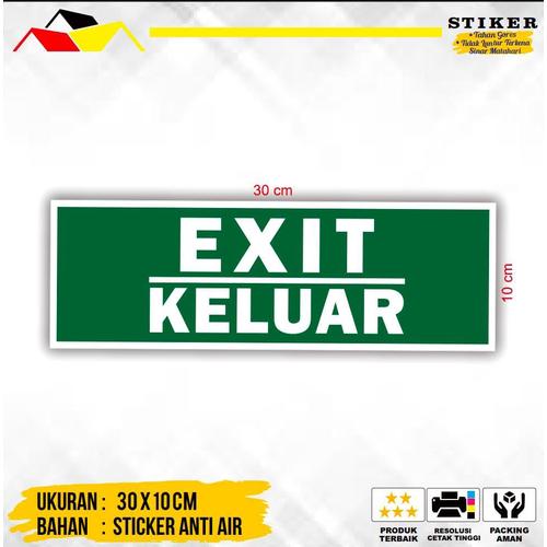 Jual Stiker Sign Exit / Akrilik Sign Exit - Exit, Stiker - Jakarta ...