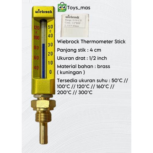 Jual Thermometer Straight Kuningan Thermometer Lurus Temperatur Stick ...