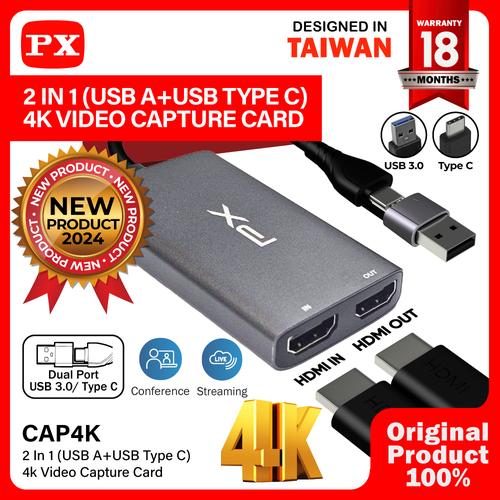 520 Capture Promo Capture Card HDMI Video Capture USB 3.0 USB Type C audio PX CAP4K ...