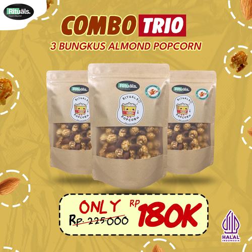 Jual [Combo Trio] 3 Bungkus Rituals Popcorn ALMOND Caramel - Homemade ...