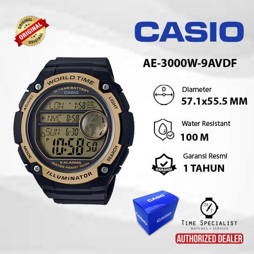 Jual Jam Tangan CASIO AE-3000W-9A Digital Original Garansi Resmi