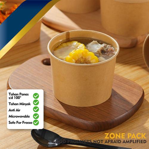 Jual Paper Bowl Kraft + Tutup | Wadah Cup Mangkok Rice Bowl Kertas ...