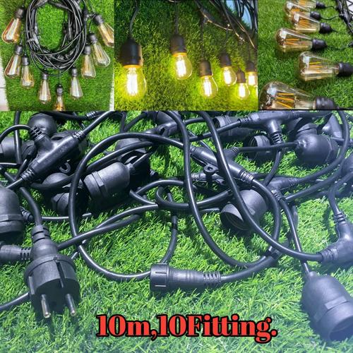 Jual Kabel fitting outdoor /Lampu Gantung 10meter 10fitting & 10meter ...
