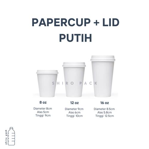 Jual PAPER CUP PUTIH SUSU 8 OZ 12 OZ 16 OZ FOAM MINI KOPI PANAS HOT ...