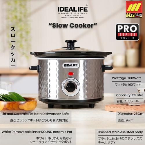 IDEALIFE IL-325 Slow Cooker 2,5L Pemasak Lambat di Maxi Store Makassar  Tokopedia