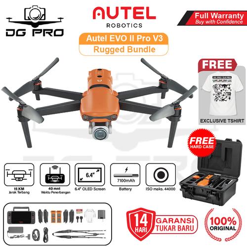 Autel Evo II Pro V3 Drone 6K 15KM 40Min Rugged Bundle Garansi Resmi di Dg  Pro Kamera Tokopedia