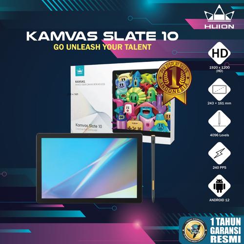 Tablette Dessin HUION Kamvas Slate 10 - Écran 10.1" FHD - Android 12 - 8GB/128GB - Pour Débutants