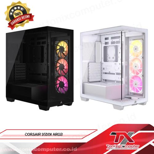 Tokopedia Computer Case Promo CORSAIR 3500X ARGB Mid-Tower PC Case - Putih Cicil 0% 3x ...