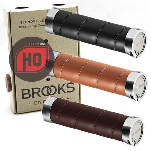 Poignées Vélo Brooks Poignées De Guidon Brooks Slender Leather - Cuir Végétal Miel - 130+130 Mm - Pour Vélo Poignées Cuir Tannage Végétal