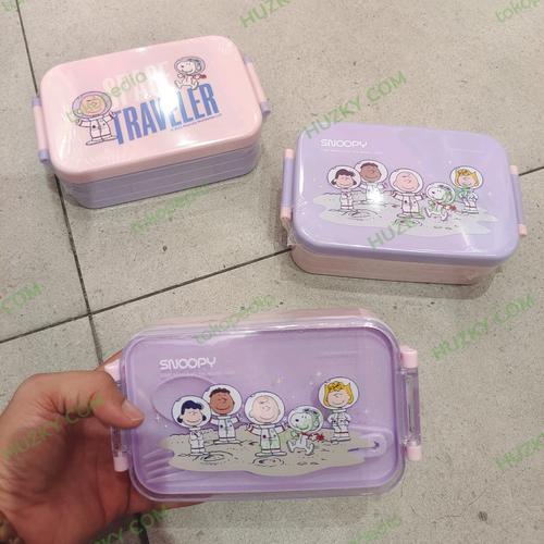 Jual MINISO Bento Box / Lunch box SNOOPY The Little Space (470/850ml ...