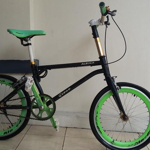SEPEDA ORIGINAL 20INCH ALEOCA ORIGINAL LIKE NEW HIJAU HITAM di  Vintagestuff1 Tokopedia