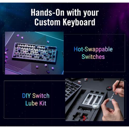 Jual ASUS ROG Azoth 75% Wireless DIY Custom Gaming Keyboard, OLED ...