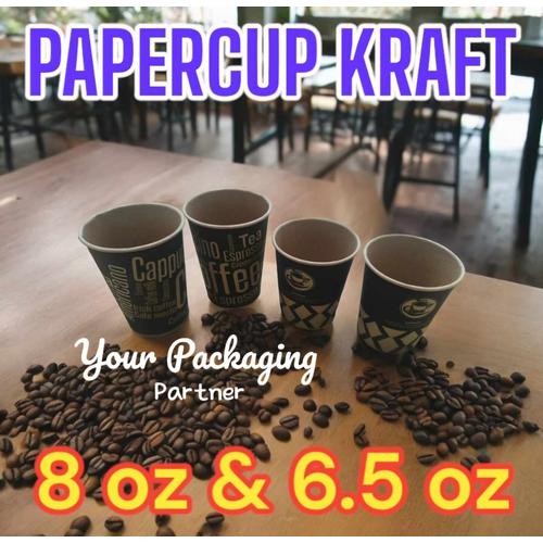 Jual PAPER CUP 8OZ CRAFT MOTIF / GELAS KERTAS KOPI TEH DLL - Kota ...