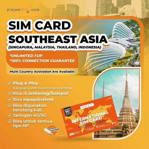 Jual PINJAM WIFI SimCard Singapore Malaysia Thailand Unlimited FUP Sim