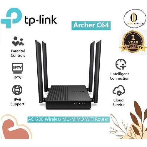Jual TpLink Archer C64 AC1200 Wireless MU-MIMO WiFi Router - Jakarta ...