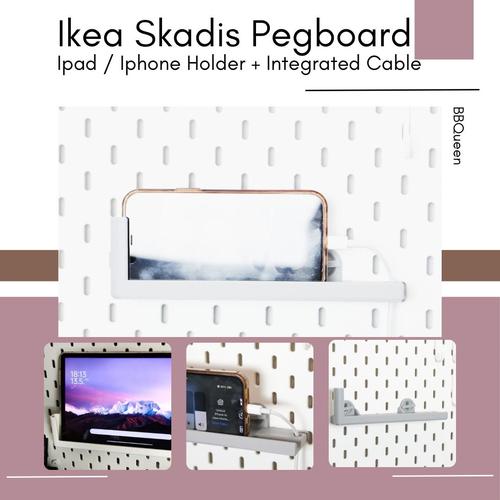 Jual Skadis Pegboard ipad / iphone holder + integrated cable Kab