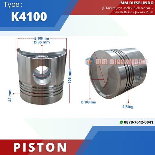 Jual Piston K4100 - Seher Engine Diesel K4100 Weichai - Nozzle Pendek ...