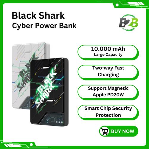 Promo Black Shark Cyber Powerbank 10000 mAh Magnetic Fast Charging Portable  Power Bank Hitam, Magnetic di B2b Mobile Tokopedia
