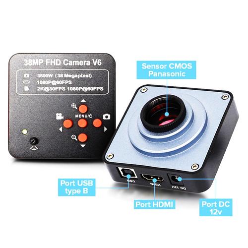 Promo Kamera Microskop Full HD 38MP 2K Microscope Industrial Magnifier ...