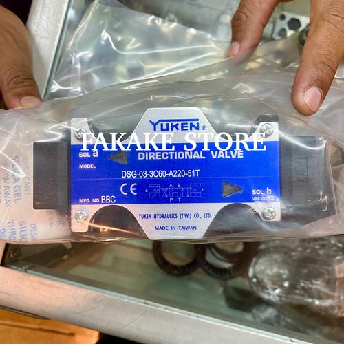 Jual DIRECTIONAL VALVE HYDRAULIC YUKEN-DSG-03-3C60-A220-51T MADE IN ...