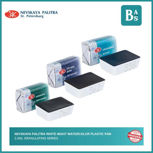 Jual Nevskaya Palitra White Night Watercolor Plastic Pan 2,5ml Granulating Sky Blue Shadow