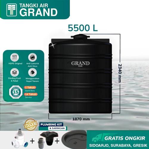 Jual Tandon Air / Tangki Air / Toren Air Grand 5500 L Anti Lumut Anti ...