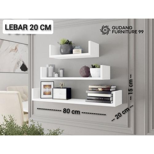 Promo Ambalan Rak Buku Model _ U _ Lebar 20 cm, Panjang 40 _ 100 cm ...