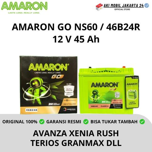 Jual Aki Mobil Daihatsu Terios NS60 / 46B24R Amaron GO Aki Kering 12v