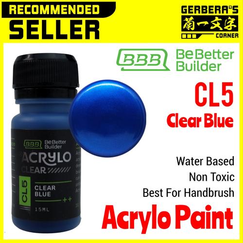 Jual ACRYLO PAINT CL5 CLEAR BLUE - Water Based Paint Cat Kuas Airbrush ...