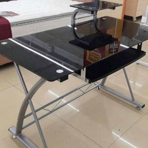 Jual Meja Komputer Informa Hazel desk glass black hitam meja kantor ...