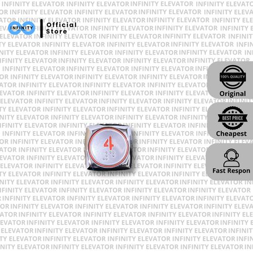 Jual Elevator Push Button Hyundai Warna Merah / Tombol Elevator ...