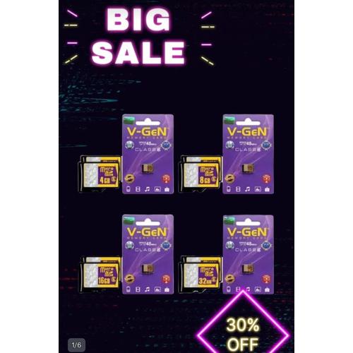 Jual 100 Original Memory Card Micro SD VGeN Class 6 2GB 4GB 8GB 16GB