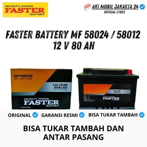 Jual Aki Mobil BMW E36, E46 58024 DIN 80 FASTER MF/Aki Kering 12 V 8O