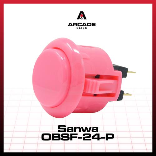 Obsf Buttons Jual Original SANWA OBSF-24-P Pink Merah Muda Push On Button 24mm ...