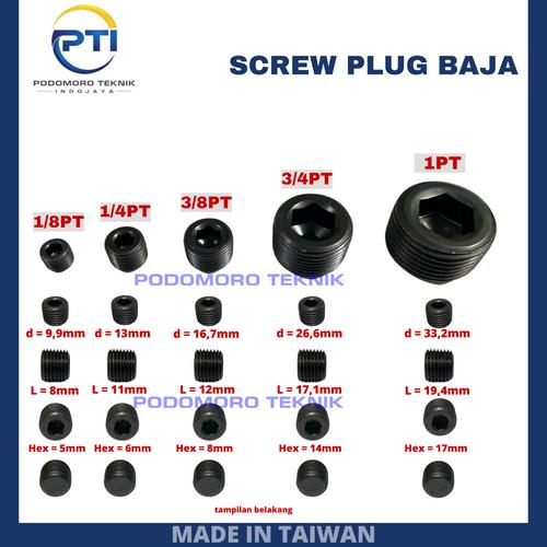 Jual Screw Plug Baja 1 PT Screw Plug Hitam 1 PT JAPAN - Kab. Bekasi ...