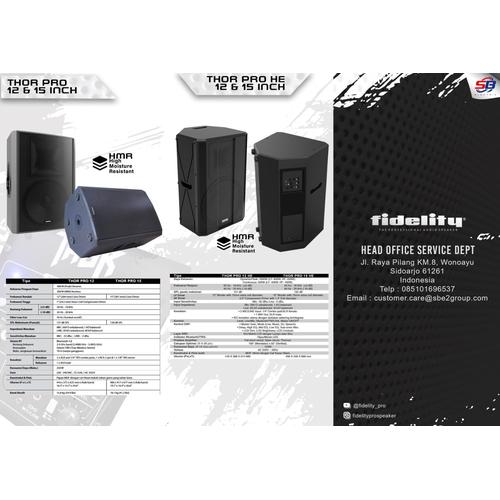 Jual SPEAKER FIDELITY THOR PRO 15 HE GARANSI RESMI Kota
