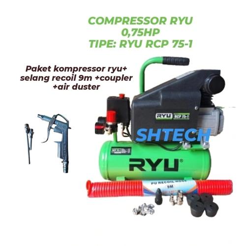 Jual COMPRESSOR RYU RCP 75 - 1 RCP75-1 KOMPRESOR PORTABLE 3/4 HP 10 ...
