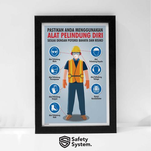 Jual Poster K3 Safety Keselamatan Alat Pelindung Diri APD - Putih, L ...