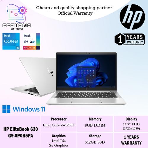 32GB 第12世代 HP EliteBook 630 G9 corei5 HP ELITEBOOK 630 G9 Laptop - 12th Gen i5-1235U, 16GB, 256GB SSD