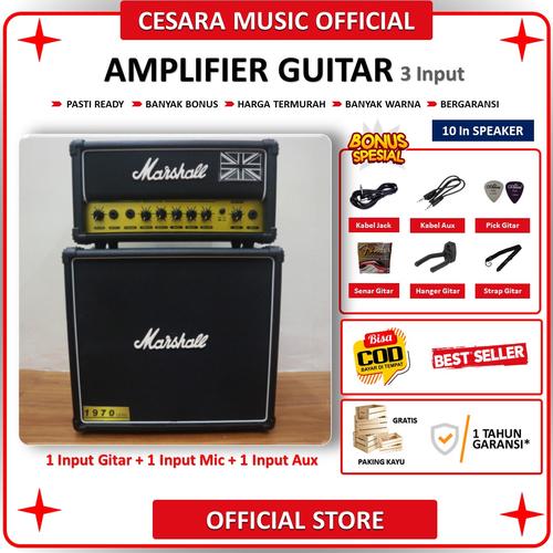 Jual Ampli Gitar Marshall 10 In 3 Input Head Cabinet Bonus Kabel Jack