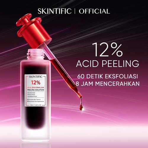 Promo SKINTIFIC 12% AHA BHA PHA LHA Peeling Solution 30ml - Serum ...