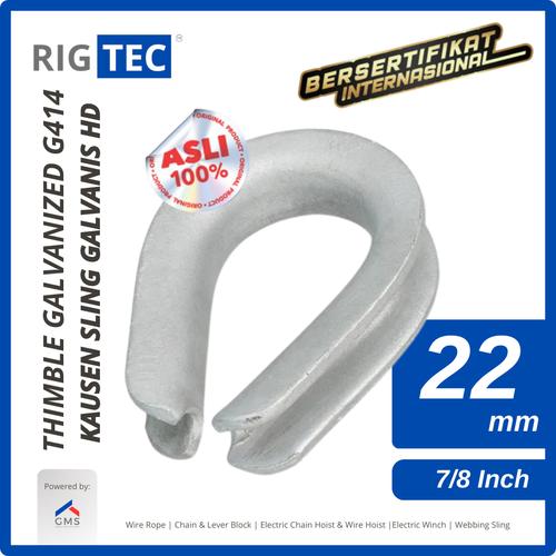 Jual RIGTEC Thimble Wire Rope / Kausen Sling G414 22 mm 7/8 Inch Heavy ...