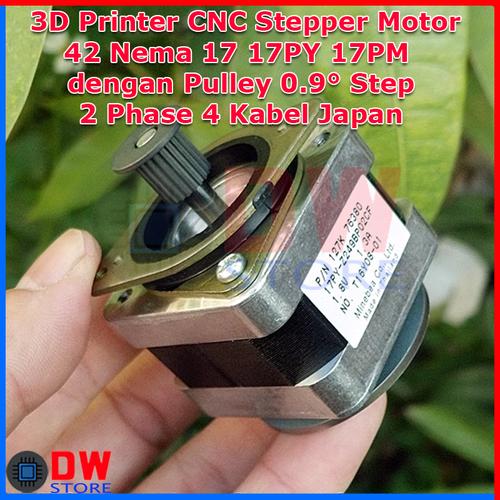 Jual CNC 3D Printer Stepper Motor 42 Nema17 Nema 17 dengan Pulley 17PM ...